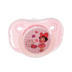 Farlin Chu Chu Pacifier with Chain Set-Orthodontic (Pink-0m+)