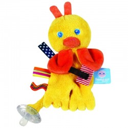 Snoozebaby Pacifier Holder - Flo the Cuddling Duckling