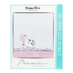 Bubba Blue Sweet Daisy 3PC Cot Sheet Set