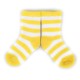 PLUSH Stay on socks (0-2yrs)-Yellow with White Stripes