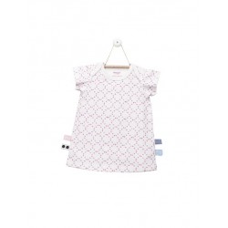 Snoozebaby Dress stamped dot Funky Pink