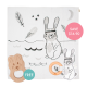 Kippins River Story-print Wrap Set (FREE Wooden Teether)
