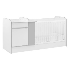 Galipette CLAPOTIS Compact Convertible Cot Bed (Grey)