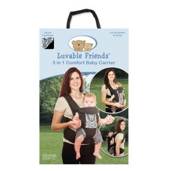 Luvable Friends Print Baby Carrier (Black)
