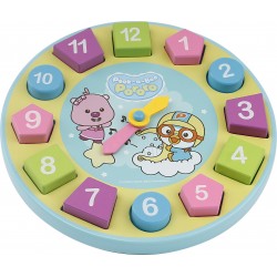 Pororo Wooden Toys Learning Clock