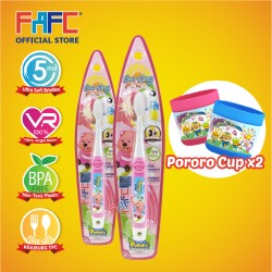 FAFC Loopy Toothbrush Hook Bundle Set 1 (1 Loopy Hook Toothbrush + 1 Loopy Hook Toothbrush + 2 Cup)