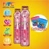 FAFC Robocar Amber Toothbrush Hook Bundle Set 1  (1 Amber Hook Toothbrush + 1 Amber Hook Toothbrush + 2 Cup)