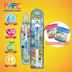 FAFC Poby Toothbrush Bundle Set 1 (1 Poby Figurine Toothbrush + 1 Poby Hook Toothbrush + 1 Cup)