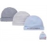 Hudson Baby 3 piece Gentleman Baby Boy Beanie Caps Set 34726