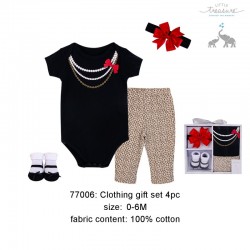 Little Treasure 4 pieces Baby Girl Clothing Gift Set 77006 