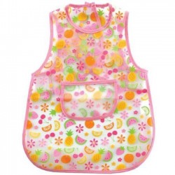 Luvable Friends 100% Peva Easy Clean Feeding Baby Apron Water Resistant Bib (Pink)