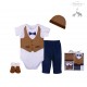 Little Treasure 4 Pieces Baby Clothing Gift Set - Herringbone 77001