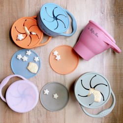 Our Button Nose Collapsible Silicone Snack Cup