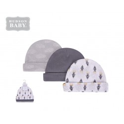 Hudson Baby Knot Beanie Caps - Grey Rocket 52312