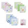 Hudson Baby 4 Piece Baby Washcloths 10"x 10" - Blue 99400