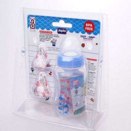 Japlo Easy Grip Bottle (140ml) with 2 Silicone Nipples