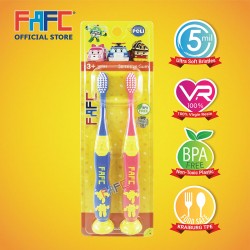 FAFC Robocar Poli - Poli Amber Suction Kids Toothbrush (2pcs)