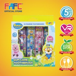 FAFC 4-in-1 FAFC Pororo Figurine Kids Toothbrush
