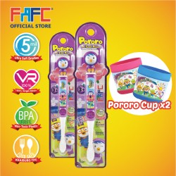 FAFC Petty Toothbrush Figurine Bundle Set 1 (1 Petty Figurine Toothbrush + 1 Petty Figurine Toothbrush + 2 Cup)