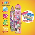 FAFC Loppy Toothbrush Bundle Set 3 (1 Loopy Figurine Toothbrush + 1 Petty Hook Toothbrush + 1 Cup)
