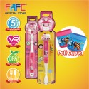 FAFC Robocar Amber Toothbrush Bundle Set 1 (1 Amber Figurine Toothbrush + 1 Amber Hook Toothbrush + 1 Cup)
