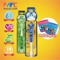 FAFC Robocar Poli Toothbrush Bundle Set 3 (1 Poli Figurine Toothbrush + 1 Helly Hook Toothbrush + 1 Cup)