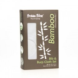 Bubba Blue Bamboo Bib & Burp Cloth set