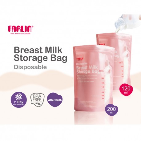 Farlin Disposable Breast Milk Storage Bag (120ml-1Box)
