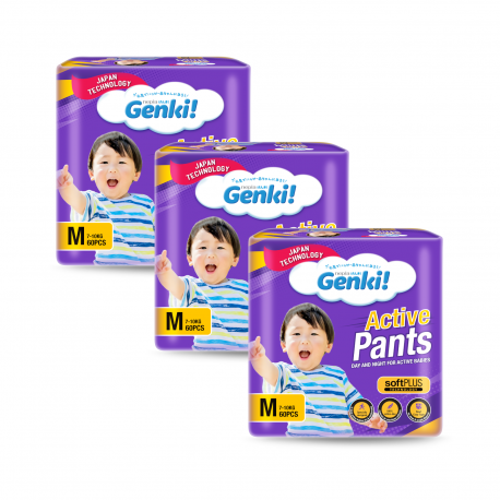 Nepia Genki Mega Pack Pants (Carton of 3 packs)
