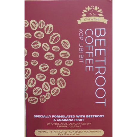 Abundance Red Beet Guarana Coffee 15s x 25gm