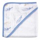 Hudson Baby Hooded Towel with Muslin Hood 57024 Blue
