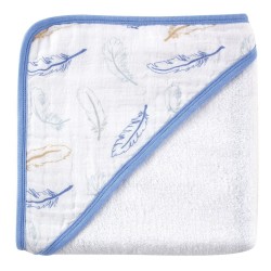 Hudson Baby Hooded Towel with Muslin Hood 57024 Blue