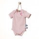 Snoozebaby Short sleeve Romper in Pink dot - 0 months