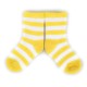 PLUSH® Stay on socks (0-2yrs) - Yellow with White Stripes
