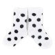 PLUSH® Stay on socks (0-2yrs) - White with Black Dots