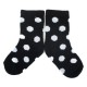 PLUSH® Stay on socks (0-2yrs) - Black with White Dots