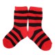 PLUSH® Stay on socks (0-2yrs) - Red with Black Stripes