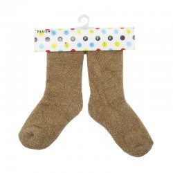PLUSH Cozy Baby Socks 0-2 years - Brown