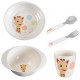 Sophie la girafe meal-time set (a plate, a bowl, a cup and a cutlery set) - balloon version (blue)
